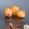 3 Piece Vintage LED Flameless Candles With Dancing Flame 7