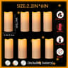 LED Flameless Flickering Pillar Candle Set For Home And Event Decor 8