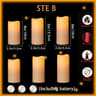 LED Flameless Flickering Pillar Candle Set For Home And Event Decor 11