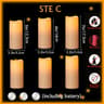 LED Flameless Flickering Pillar Candle Set For Home And Event Decor 12