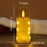 LED Flameless Candle With Fairy String Lights For Romantic Home Decor 6