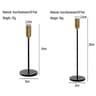 2 Piece Gold Metal Candle Holder Set For Home Decor 6