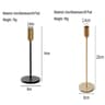 2 Piece Gold Metal Candle Holder Set For Home Decor 9