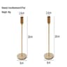 2 Piece Gold Metal Candle Holder Set For Home Decor 13