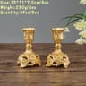 European Metal Candlestick Holders Set Of 2 Gold And Silver 15