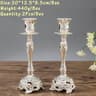 European Metal Candlestick Holders Set Of 2 Gold And Silver 16