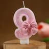 Pink Glitter 3D Number Birthday Candle Cake Topper 10