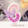 Purple Butterfly Number Birthday Candle For Princess Cake 12