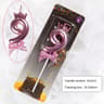 Rose Gold Crown Bow Number Birthday Candle 0 To 9 15