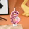 Pink Lollipop Number Birthday Candle Cake Topper 10