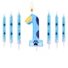 Blue Dog Paw Number Birthday Candle Cake Topper 7