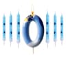 Blue Dog Paw Number Birthday Candle Cake Topper 6