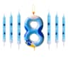 Blue Dog Paw Number Birthday Candle Cake Topper 14
