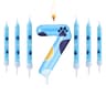 Blue Dog Paw Number Birthday Candle Cake Topper 13