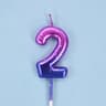 Gradient Glitter Number Birthday Candle Cake Topper 8