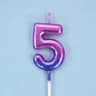 Gradient Glitter Number Birthday Candle Cake Topper 11