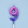 Gradient Glitter Number Birthday Candle Cake Topper 15
