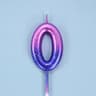 Gradient Glitter Number Birthday Candle Cake Topper 6