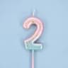 Gradient Glitter Number Birthday Candle Cake Topper 18