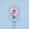 Gradient Glitter Number Birthday Candle Cake Topper 19