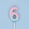 Gradient Glitter Number Birthday Candle Cake Topper 22