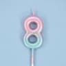 Gradient Glitter Number Birthday Candle Cake Topper 24