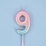Gradient Glitter Number Birthday Candle Cake Topper 25