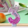 Princess Crown Number Birthday Cake Candle 5