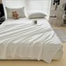 Soft Solid Color Flat Bedsheet For Single Double Queen And King Beds 7
