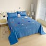 Red Floral Printed Flat Bed Sheet For Single Double Queen And King Beds 18