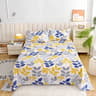 Red Floral Printed Flat Bed Sheet For Single Double Queen And King Beds 20