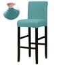 Stretch Jacquard Short Back Bar Chair Cover 8