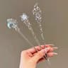 French Star Moon Gemstone Hair Pins For Women 6