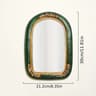 Vintage European Green Resin Carved Makeup Mirror 7