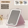 Rechargeable Dimmable LED Cosmetic Folding Makeup Mirror 8