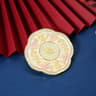Chinese Style Embossed Floral Handheld Pocket Makeup Mirror 8