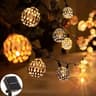 Solar Moroccan Ball LED String Lights For Outdoor Decor 7