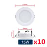 Round LED Ceiling Downlight White Indoor Lamp 9