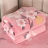 Cozy Pink Strawberry Floral Flannel Throw Blanket 9
