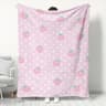 Pink Strawberry Polka Dot Soft Flannel Throw Blanket 0