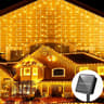 Solar LED Icicle String Lights For Outdoor Decor 6