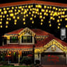 LED Icicle Curtain Lights For Outdoor Holiday Decor 8