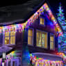 LED Icicle Curtain Lights For Outdoor Holiday Decor 7