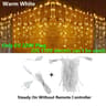 LED Icicle Curtain String Lights With Remote 6