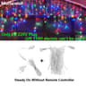 LED Icicle Curtain String Lights With Remote 8