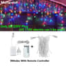 LED Icicle Curtain String Lights With Remote 11