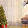 LED Waterfall Curtain Fairy Lights With Remote 9