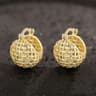 Huitan Ball Design Hoop Earrings In Gold Or Silver Color 3