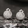 Huitan Ball Design Hoop Earrings In Gold Or Silver Color 2