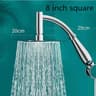 Stainless Steel Square Rainfall Shower Head With Curved Extension 7